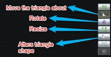 Triangle Control Buttons
