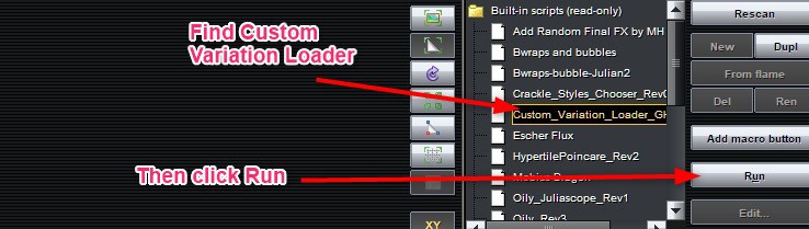 Run Custom Variation Loader