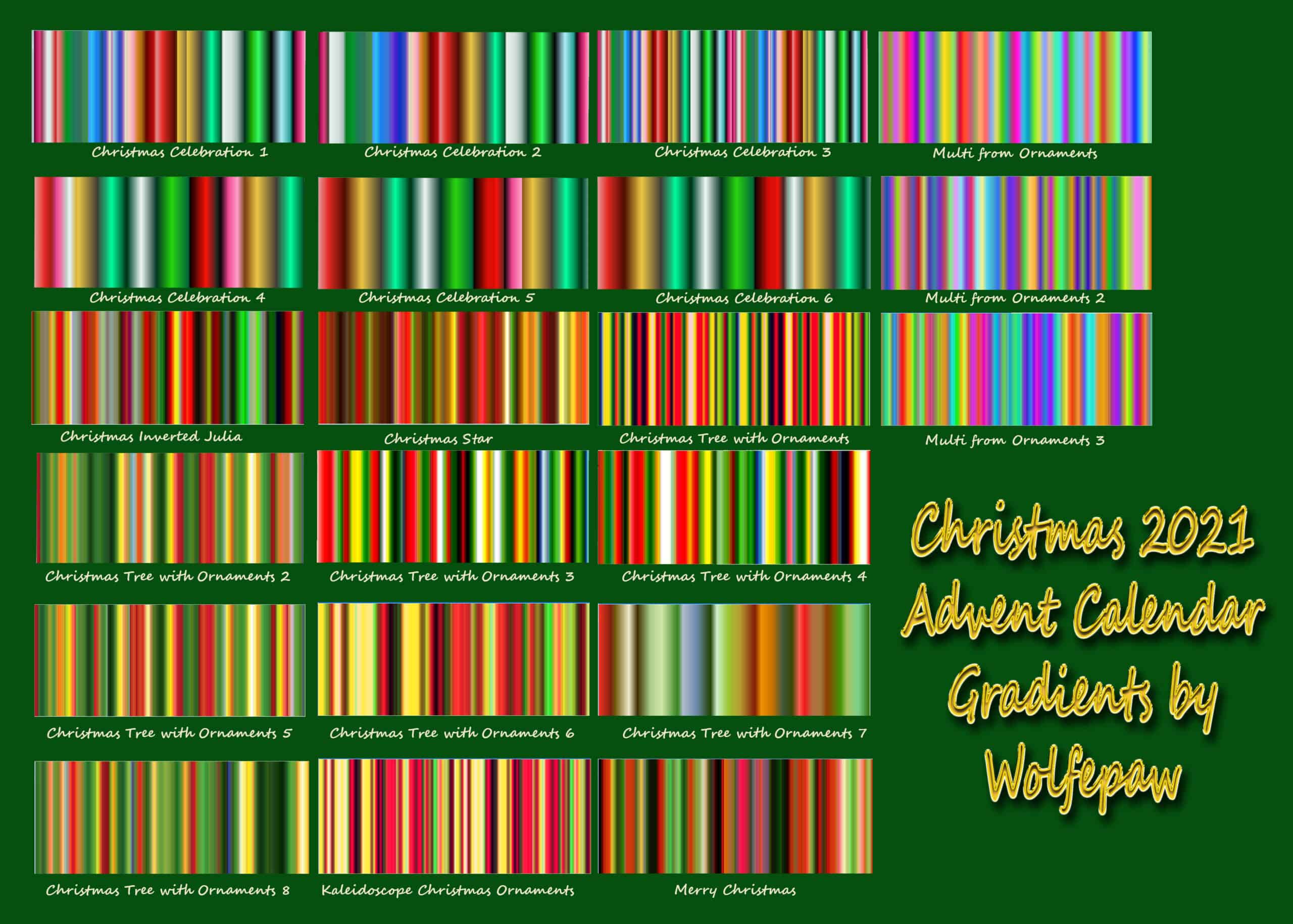 The Colors of Christmas 2021 Gradient Pack